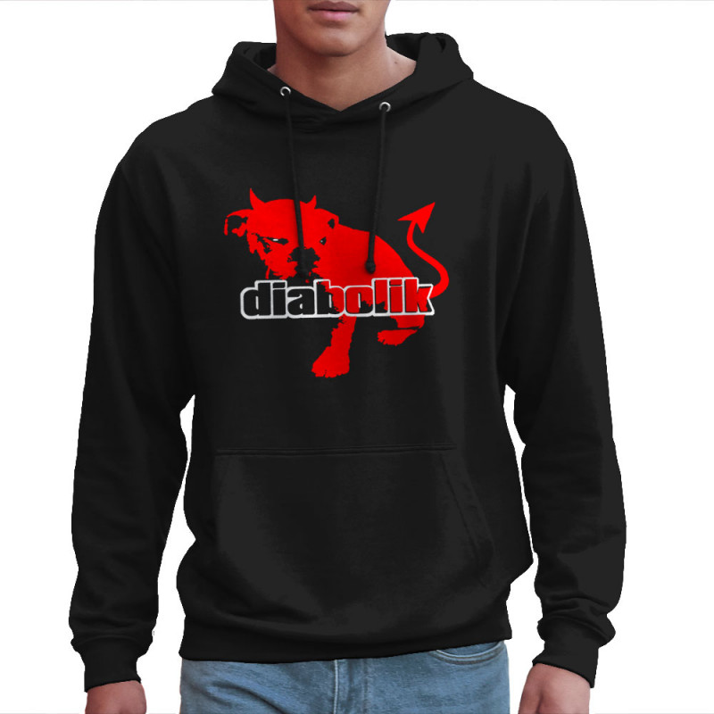Sweat homme à capuche noir Diabolik - Diabolo Dog (Diabolik,Animaux)