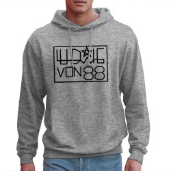 Sweat homme à capuche gris chiné Ludwig Von 88 - Premier Logo (Ludwig Von 88)