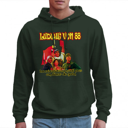 Sweat homme à capuche vert foncé Ludwig Von 88 - La révolution (Ludwig Von 88)