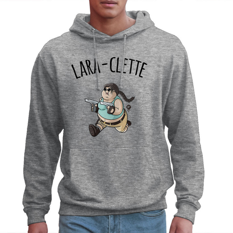 Sweat homme à capuche gris chiné Lara-Clette (A²,Films/Séries,Humour)