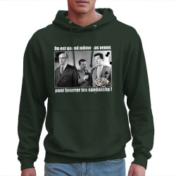 Sweat homme à capuche vert foncé Tontons Flingueurs Beurrer les sandwichs (Films/Séries,Les Tontons Flingueurs)