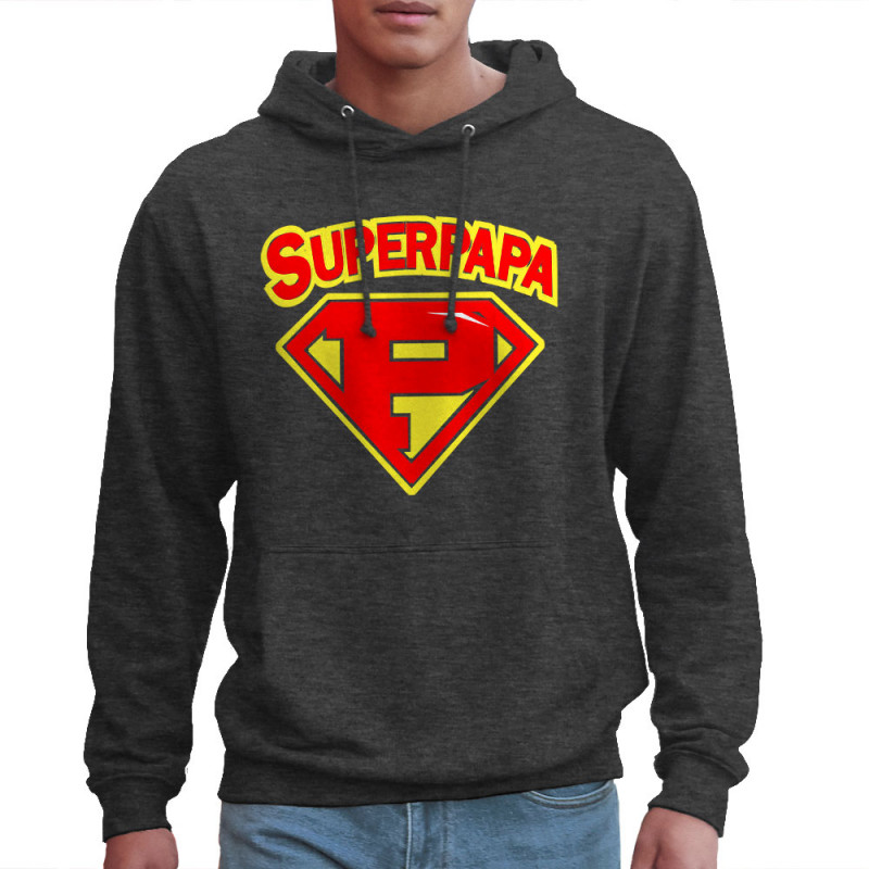 Sweat homme à capuche gris anthracite Super Papa (Gondrax,Slogans Débiles,Humour,Fête des pères,Détournements,Papa Maman Papy Ma