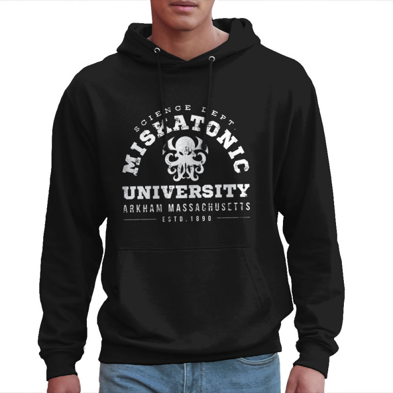 Sweat homme à capuche noir Miskatonic University (Alex Kidd,Films/Séries)