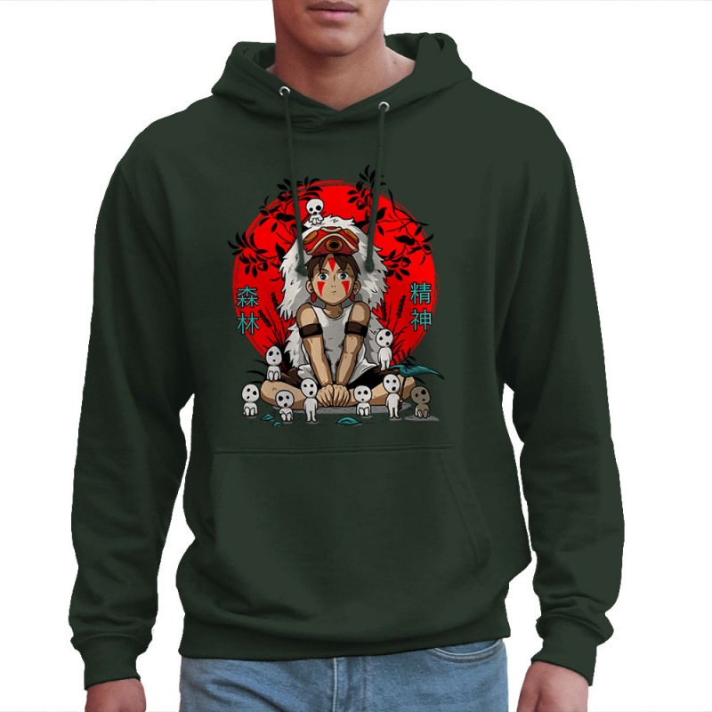 Sweat homme à capuche vert foncé Forest Spirits (Le Duc,Films/Séries,Manga Kawaï japan)