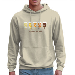 Sweat homme à capuche  All Colors are great (Alex Kidd,Alcool,Slogans engagés)