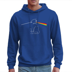 Sweat homme à capuche bleu royal Cat Side of the Moon (Gondrax,Animaux,Humour,Chats)