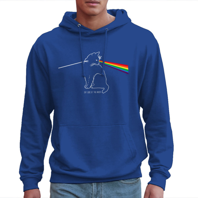 Sweat homme à capuche bleu royal Cat Side of the Moon (Gondrax,Animaux,Humour,Chats)