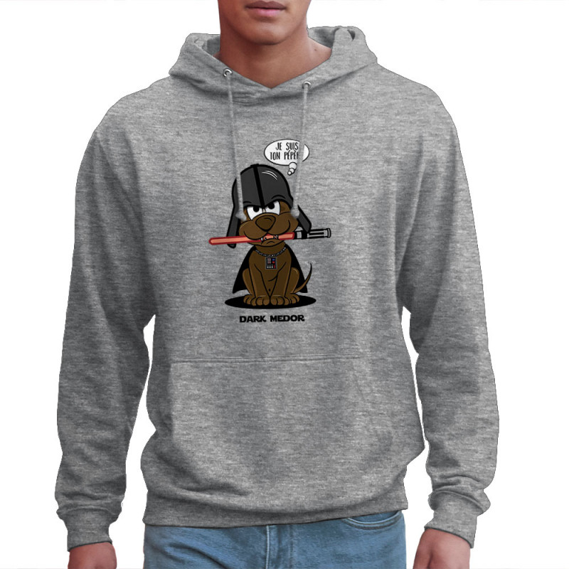 Sweat homme à capuche gris chiné Dark Medor (Gondrax,Animaux,Humour,Films/Séries,Star Wars)