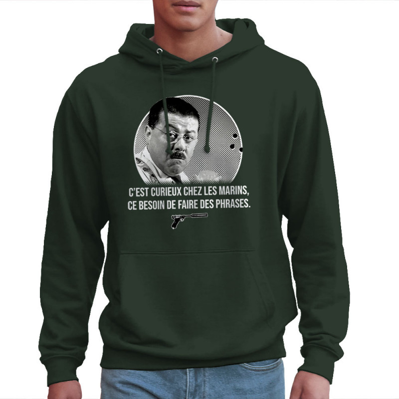 Sweat homme à capuche vert foncé Les marins (Gondrax,Films/Séries,Les Tontons Flingueurs)