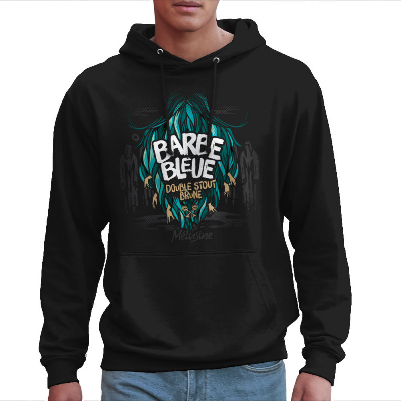 Sweat homme à capuche noir Barbe Bleue (Mélusine,Alcool)