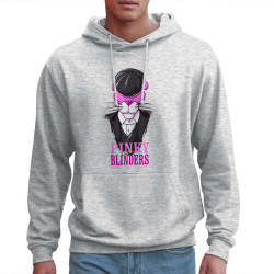 Sweat homme à capuche gris chiné clair Pinky Blinders (Mr Mouton,Animaux,Films/Séries)