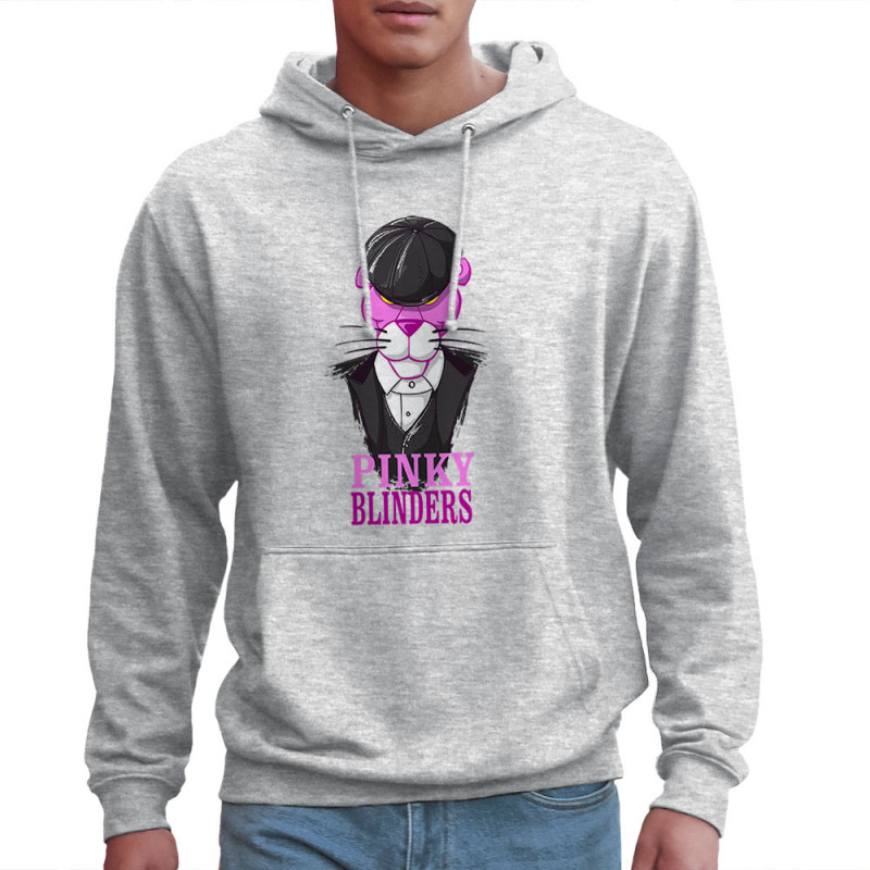 Sweat homme à capuche gris chiné clair Pinky Blinders (Mr Mouton,Animaux,Films/Séries)