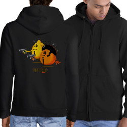 Sweat homme à capuche zippé noir Pulpe Fiction (Gondrax,Fruits & Légumes,Films/Séries)