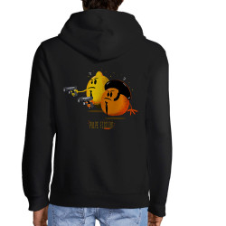 Sweat homme à capuche zippé noir Pulpe Fiction (Gondrax,Fruits & Légumes,Films/Séries)