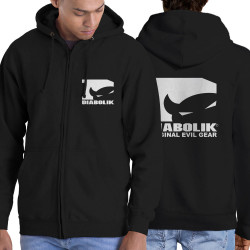 Sweat homme à capuche zippé noir Diabolik - D Logo (Diabolik)