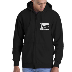 Sweat homme à capuche zippé noir Diabolik - D Logo (Diabolik)