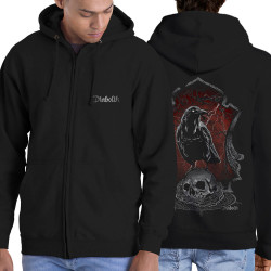 Sweat homme à capuche zippé noir Diabolik Evil Crow (Simon,Diabolik,Têtes de morts,Enfer)