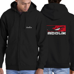 Sweat homme à capuche zippé noir Diabolik - Heros (Diabolik)