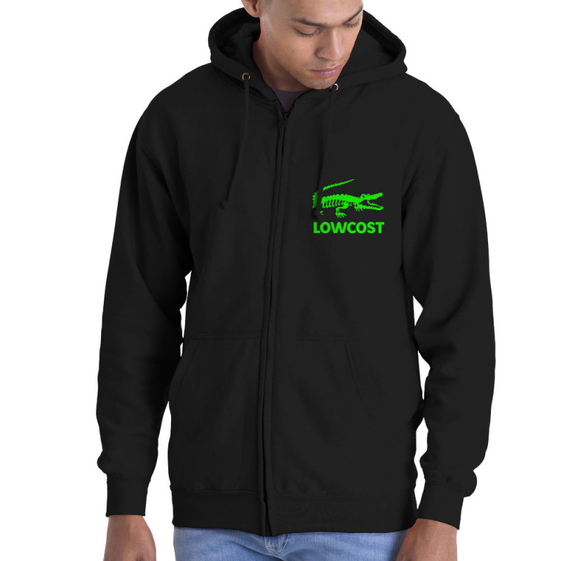 Sweat homme à capuche zippé noir Lowcost (Mattdez,Humour)