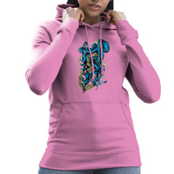 Sweat femme à capuche rose Santa Muerte - Octopus Skull (Santa Muerte,Têtes de morts,Animaux)