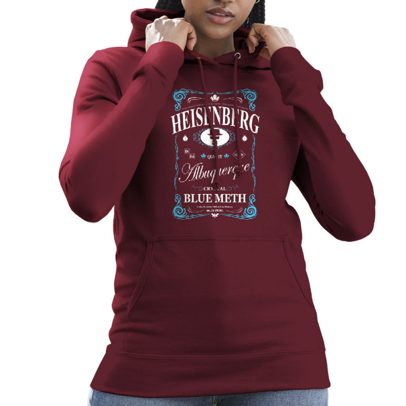 Sweat femme à capuche bordeaux Heisenberg Pure Trade (Gondrax,Films/Séries)