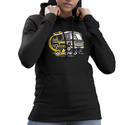 Sweat femme à capuche noir Nomad (E Cone,teufeur)
