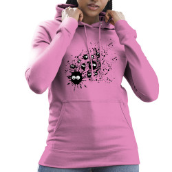 Sweat femme à capuche rose Les Taches (Fourre-tout,Humour)