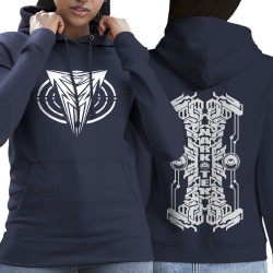 Sweat femme à capuche bleu marine Narkotek - Logo (Narkotek)