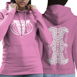 Sweat femme à capuche rose Narkotek - Logo (Narkotek)
