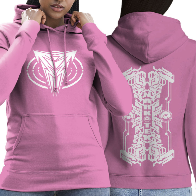 Sweat femme à capuche rose Narkotek - Logo (Narkotek)