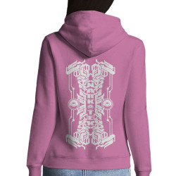 Sweat femme à capuche rose Narkotek - Logo (Narkotek)