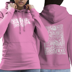 Sweat femme à capuche rose Nawak - Patchwork (Nawak)