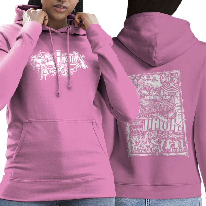 Sweat femme à capuche rose Nawak - Patchwork (Nawak)