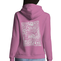 Sweat femme à capuche rose Nawak - Patchwork (Nawak)