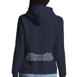 Sweat femme à capuche bleu marine Epileptik - Spikes (Epileptik)