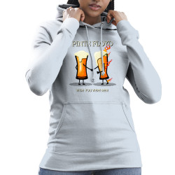 Sweat femme à capuche bleu ciel Pinte Floyd (Gondrax,Alcool,Humour)