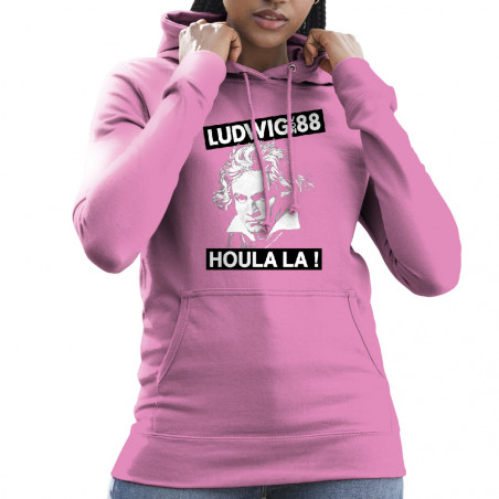 Sweat femme à capuche rose Ludwig Von 88 - Houlala (Ludwig Von 88)