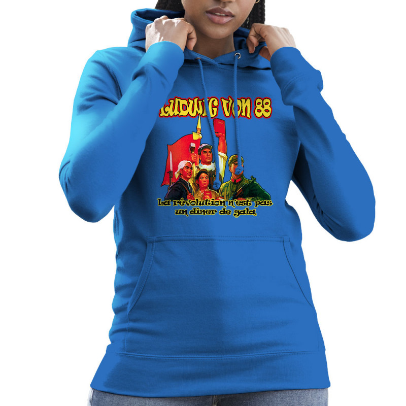 Sweat femme à capuche bleu royal Ludwig Von 88 - La révolution (Ludwig Von 88)