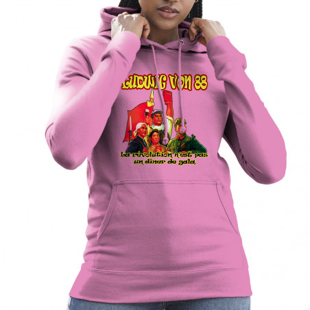 Sweat femme à capuche rose Ludwig Von 88 - La révolution (Ludwig Von 88)