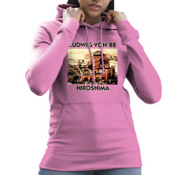 Sweat femme à capuche rose Ludwig Von 88 - Hiroshima (Ludwig Von 88)