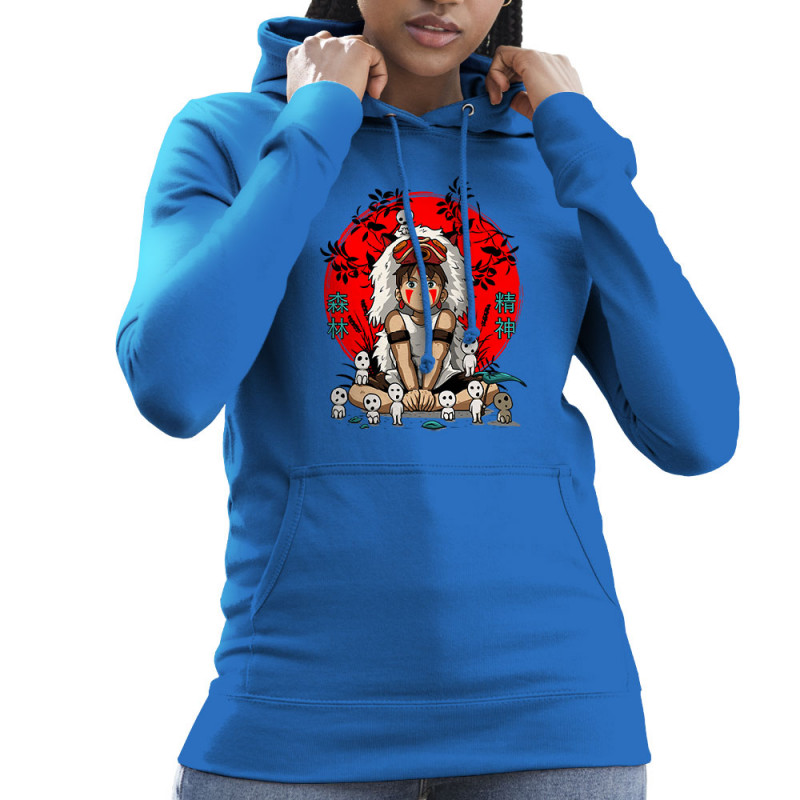 Sweat femme à capuche bleu royal Forest Spirits (Le Duc,Films/Séries,Manga Kawaï japan)
