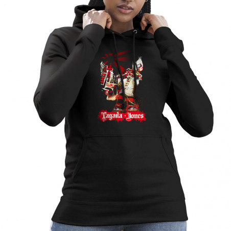 Sweat femme à capuche noir Tagada Jones - Les Compteurs à Zéro (Tagada Jones)