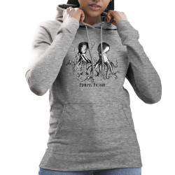 Sweat femme à capuche gris chiné Poulpes Fiction (Gondrax,Les Bébêtes,Animaux,Films/Séries)