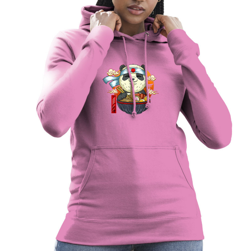 Sweat femme à capuche rose Asian Food Panda (Animaux,Manga Kawaï japan)