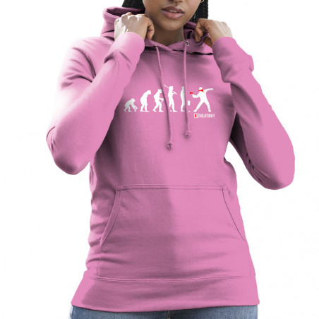 Sweat femme à capuche rose Révolution 2 (Gondrax,Slogans engagés,Evolution)