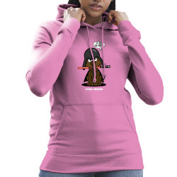 Sweat femme à capuche rose Dark Medor (Gondrax,Animaux,Humour,Films/Séries,Star Wars)