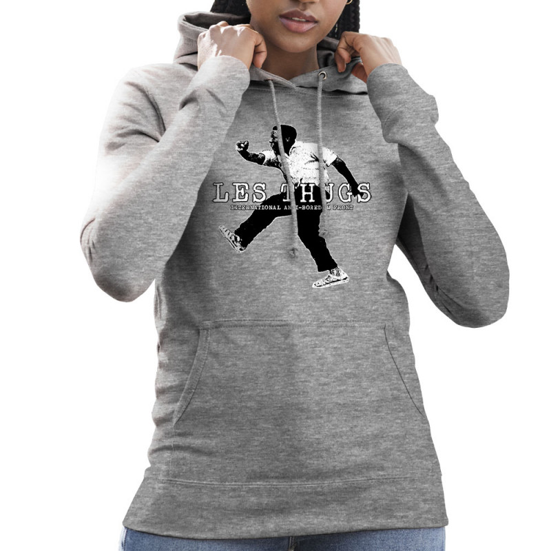 Sweat femme à capuche gris chiné Les Thugs - Anti Boredom Front (Les Thugs)