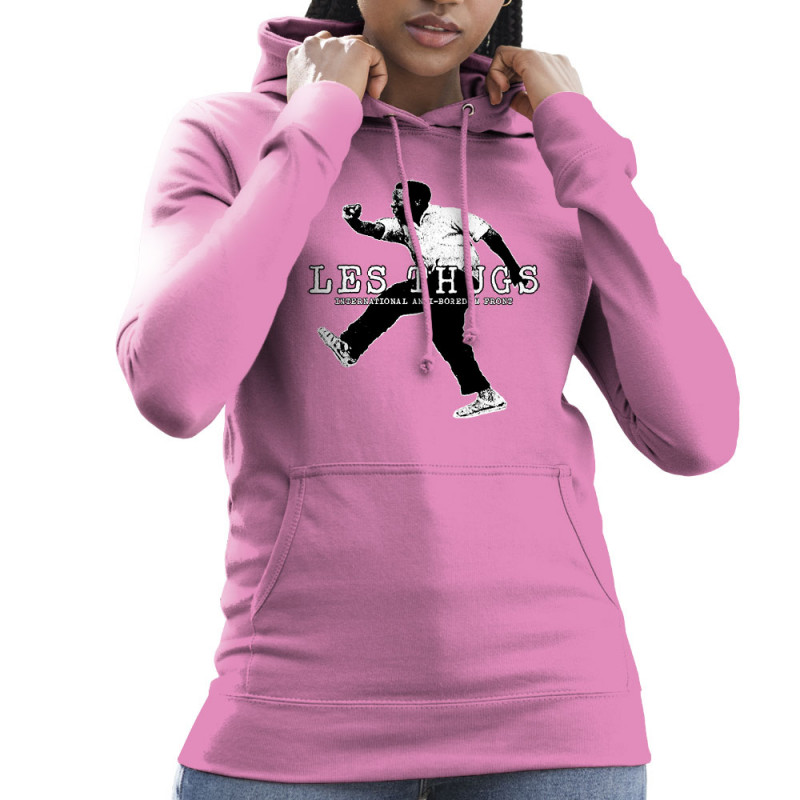 Sweat femme à capuche rose Les Thugs - Anti Boredom Front (Les Thugs)