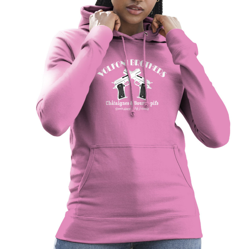 Sweat femme à capuche rose Volfoni Brothers (Andy,Films/Séries,Les Tontons Flingueurs)