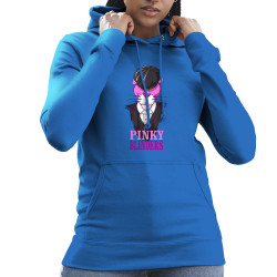 Sweat femme à capuche bleu royal Pinky Blinders (Mr Mouton,Animaux,Films/Séries)